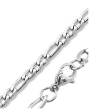 Load image into Gallery viewer, 4mm Figaro Men's or Ladies Chain / Necklace Stainless Steel CH13