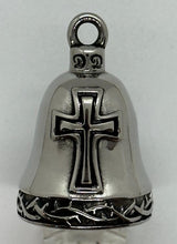 Load image into Gallery viewer, Four Colors Stainless Steel Religious Cross Motorcycle Ride Bell RB60