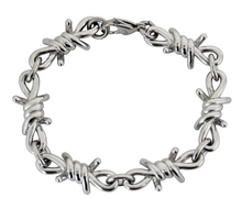 Load image into Gallery viewer, Large Men's Stainless Steel Barbwire Link Design Bracelet SB140