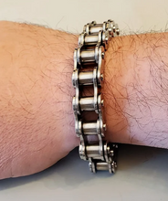 Load image into Gallery viewer, Biker Jewelry Men's Motorcycle Bike Chain Bracelet Stainless Steel SB18