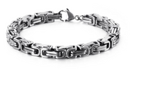 Load image into Gallery viewer, Big 10mm Stainless Steel Byzantine Bracelet SB207
