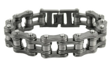 Load image into Gallery viewer, 16mm Wide Gunmetal Stainless Steel Motorcycle Bike Chain Bracelet SB217