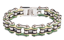 Load image into Gallery viewer, Biker Jewelry Men's Motorcycle Bike Chain Biker Bracelet Stainless Steel Multi-Color SB228