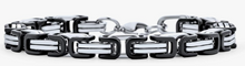 Load image into Gallery viewer, Men's Fat 10mm Stainless Steel Byzantine Bracelet Black and Chrome SB161