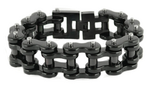 Load image into Gallery viewer, Men's Jewelry All Black Thick and 1 inch Wide Motorcycle Bike Chain Bracelet Stainless Steel SB32