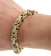 Load image into Gallery viewer, 8.5mm Byzantine Stainless Steel Men's Bracelet by Biker Jewelry SB33