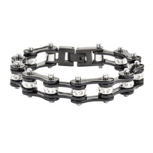 Load image into Gallery viewer, Jewelry Women's Motorcycle Bike Chain Stainless Steel Bracelet Black on Black SB51