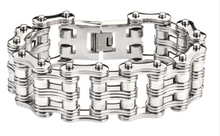 Load image into Gallery viewer, Biker Jewelry Men's Primary Motorcycle Bike Chain Bracelet Chrome Stainless Steel SB71