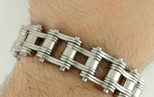 Load image into Gallery viewer, Biker Jewelry Men's Motorcycle Bike Chain Bracelet Stainless Steel SB90