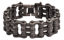 Load image into Gallery viewer, Biker Jewelry Men's Primary Motorcycle Bike Chain Bracelet Distressed Antiqued Finish Stainless Steel SB92