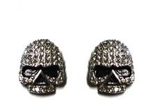 Load image into Gallery viewer, Biker Jewelry Unisex Bling Willie G Skull Post & Nut Earrings Stainless Steel Small SE18