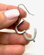 Load image into Gallery viewer, Biker Jewelry Unisex Dangling Handcuff French Wire Earrings Stainless Steel SE29