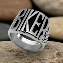 Load image into Gallery viewer, "BIKER" Ring Biker Jewelry's Unisex Stainless Steel SR33