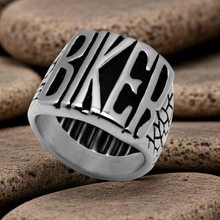 Load image into Gallery viewer, "BIKER" Ring Biker Jewelry's Unisex Stainless Steel SR33