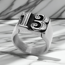 Load image into Gallery viewer, Lucky Number "13" Biker Ring Unisex Motorcycle SR39