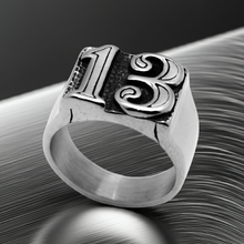 Load image into Gallery viewer, Lucky Number "13" Biker Ring Unisex Motorcycle SR39