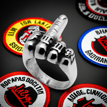 Load image into Gallery viewer, Middle Finger Ring Unisex Biker Jewelry Stainless Steel Up to Size 20 SR45
