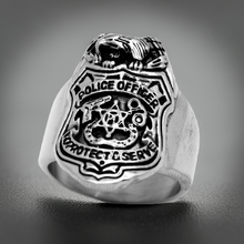 Load image into Gallery viewer, Police Shield Ring Unisex Stainless Steel Ring SR49