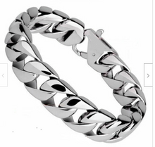 Load image into Gallery viewer, Jewelry Men's Designer Curb Link Stainless Steel Bracelet SB11