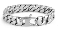 Load image into Gallery viewer, Jewelry Men's Designer Curb Link Stainless Steel Bracelet SB11