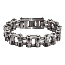 Load image into Gallery viewer, Men's Motorcycle Bike Chain Bracelet Stainless Steel Distressed or Antique SB120