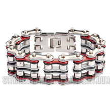 Load image into Gallery viewer, Heavy Metal Jewelry Men's Primary Motorcycle Bike Chain Bracelet Multi-Color Links Stainless Steel