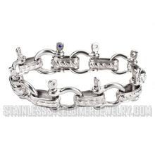 Load image into Gallery viewer, Shackle Jewelry Large Men's Shackle Bracelet Stainless Steel SB2