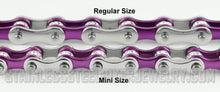 Load image into Gallery viewer, Heavy Metal Jewelry Ladies Motorcycle Bike Chain Stainless Steel Bracelet Silver/Electric Purple SB1903