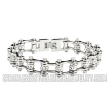 Load image into Gallery viewer, Heavy Metal Jewelry Ladies Motorcycle Bike Chain Stainless Steel Bracelet Chrome Special SB1905