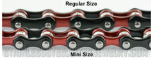 Load image into Gallery viewer, Heavy Metal Jewelry Ladies Motorcycle Bike Chain Stainless Steel Bracelet Black/Candy Red SB1906