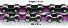 Load image into Gallery viewer, Heavy Metal Jewelry Ladies Motorcycle Chain Stainless Steel Bracelet Black/Candy Purple SB1909