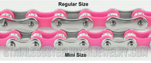 Load image into Gallery viewer, Heavy Metal Jewelry Ladies Motorcycle Bike Chain Stainless Steel Bracelet Silver/Hot Pink SB1918