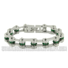 Load image into Gallery viewer, Heavy Metal Jewelry Ladies Motorcycle Bike Chain Stainless Steel Bracelet May Edition SB2222