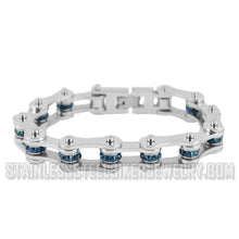 Load image into Gallery viewer, Heavy Metal Jewelry Ladies Motorcycle Bike Chain Stainless Steel Bracelet December Edition SB2227D