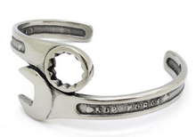 Load image into Gallery viewer, Mechanic's Jewelry Men's Wrench Cuff Bracelet Stainless Steel