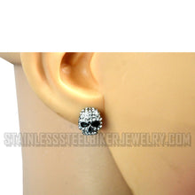 Load image into Gallery viewer, Biker Jewelry Unisex Bling Willie G Skull Post & Nut Earrings Stainless Steel Small SE18