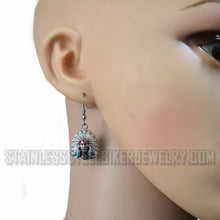 Load image into Gallery viewer, Biker Jewelry Indian Full Headdress Earrings Stainless Steel SE43