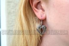 Load image into Gallery viewer, Biker Jewelry Angel Winged Earrings Stainless Steel  SE39