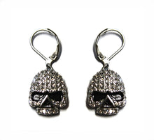 Load image into Gallery viewer, Women's Bling Earrings Stainless Steel Skull Lever Backs