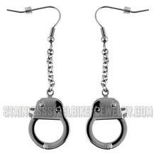 Load image into Gallery viewer, Handcuff Jewelry Ladies Handcuff Pendant Necklace Earrings Stainless Steel SP110