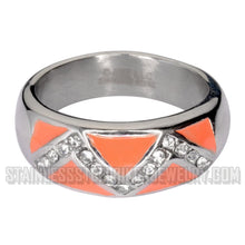 Load image into Gallery viewer, Heavy Metal Jewelry Ladies Art Deco Ring Stainless Steel (Variety of Colors) SR1001