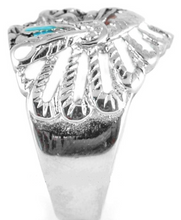 Load image into Gallery viewer, Biker Jewelry Unisex Indian Head Ring Stainless Steel Enamel Edition SR127