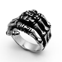 Load image into Gallery viewer, Skeleton Hand Biker Ring Unisex Stainless Steel SR38