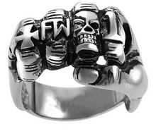Load image into Gallery viewer, FTW "Fist" Ring Unisex Biker Ring Stainless Steel SR72