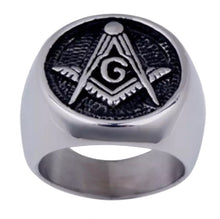 Load image into Gallery viewer, Masonic Signet Ring Unisex Stainless Steel SR88