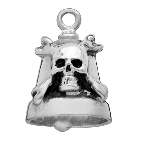 Handmade Skull & Crossbones Sterling Silver Motorcycle Ride Bell Gremlin Bell