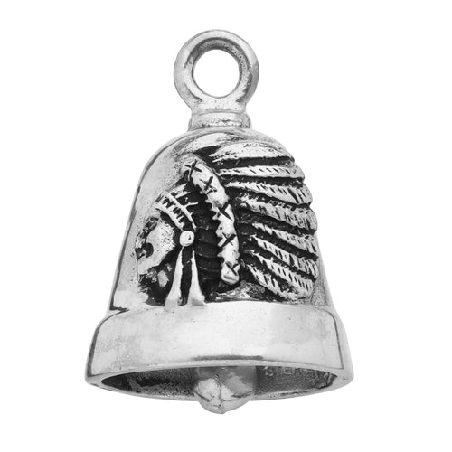 Indian Chief Sterling Silver Motorcycle Ride Bell, Gremlin Bell