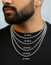 Load image into Gallery viewer, 4mm Rope Chain Unisex Necklace Stainless Steel<BR>CH4
