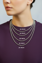 Load image into Gallery viewer, 3mm Rope TT Chain Silver &amp; Gold Unisex Necklace Stainless Steel<BR>CH1