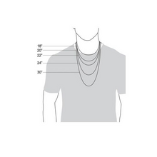 Load image into Gallery viewer, 10mm Byzantine Link Chain Men's Necklace Stainless Steel<BR>CH44